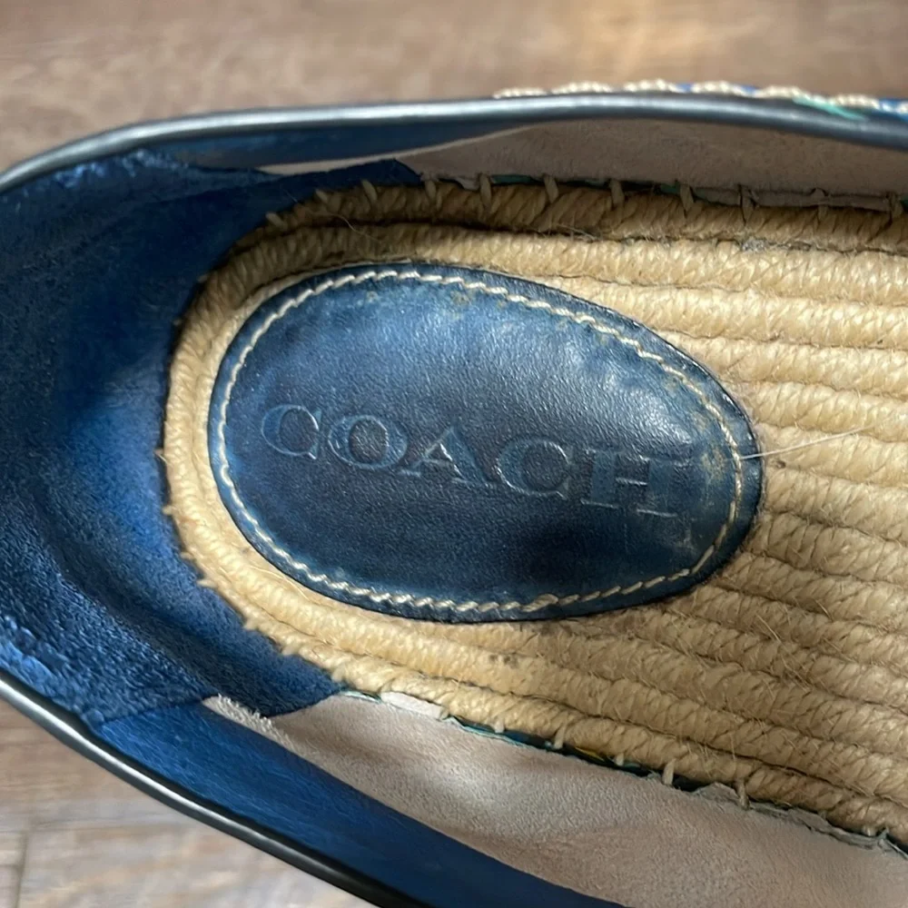 Coach floral espadrille slip on shoes